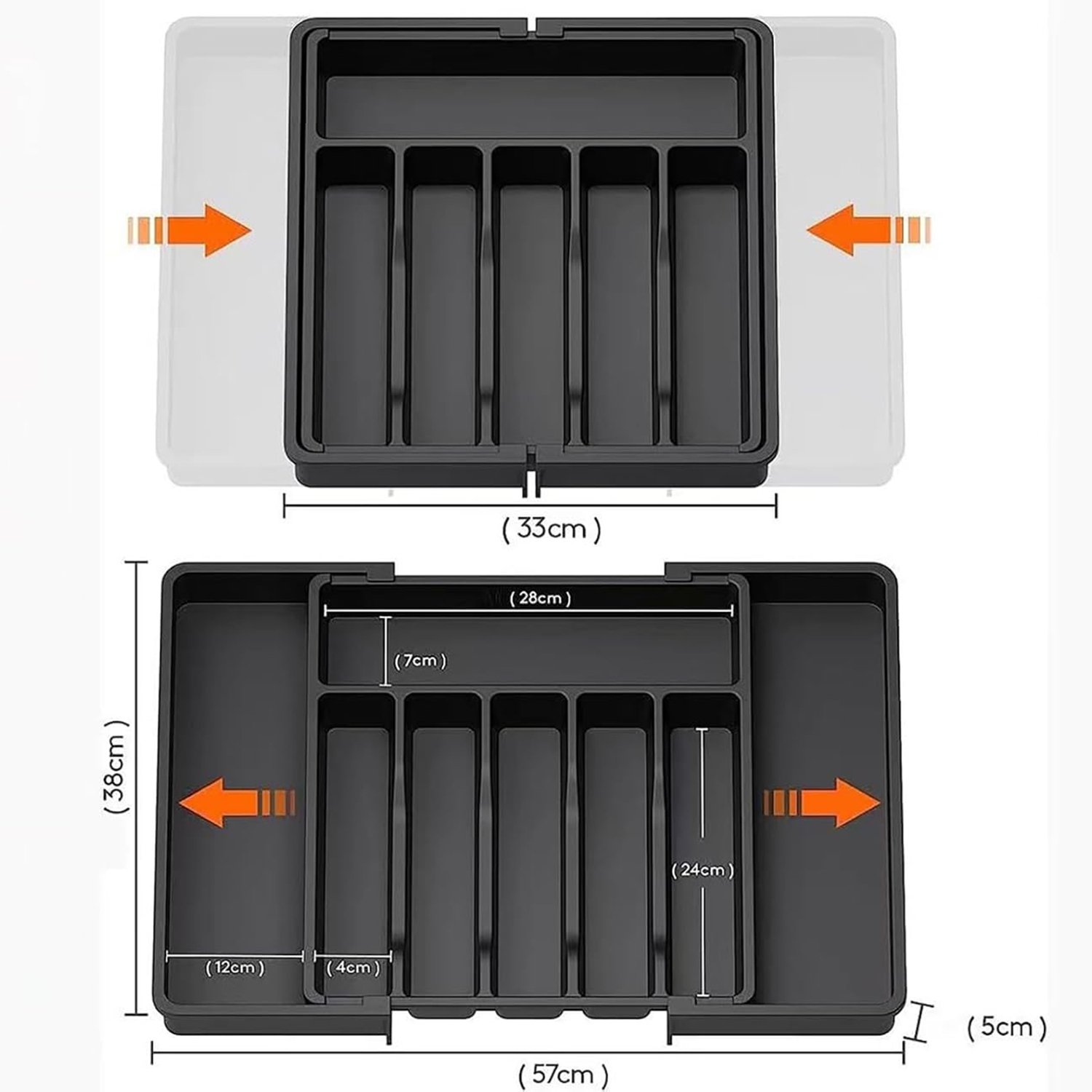 CUBIERTERO DE ABS NEGRO AJUSTABLE - Imagen 4