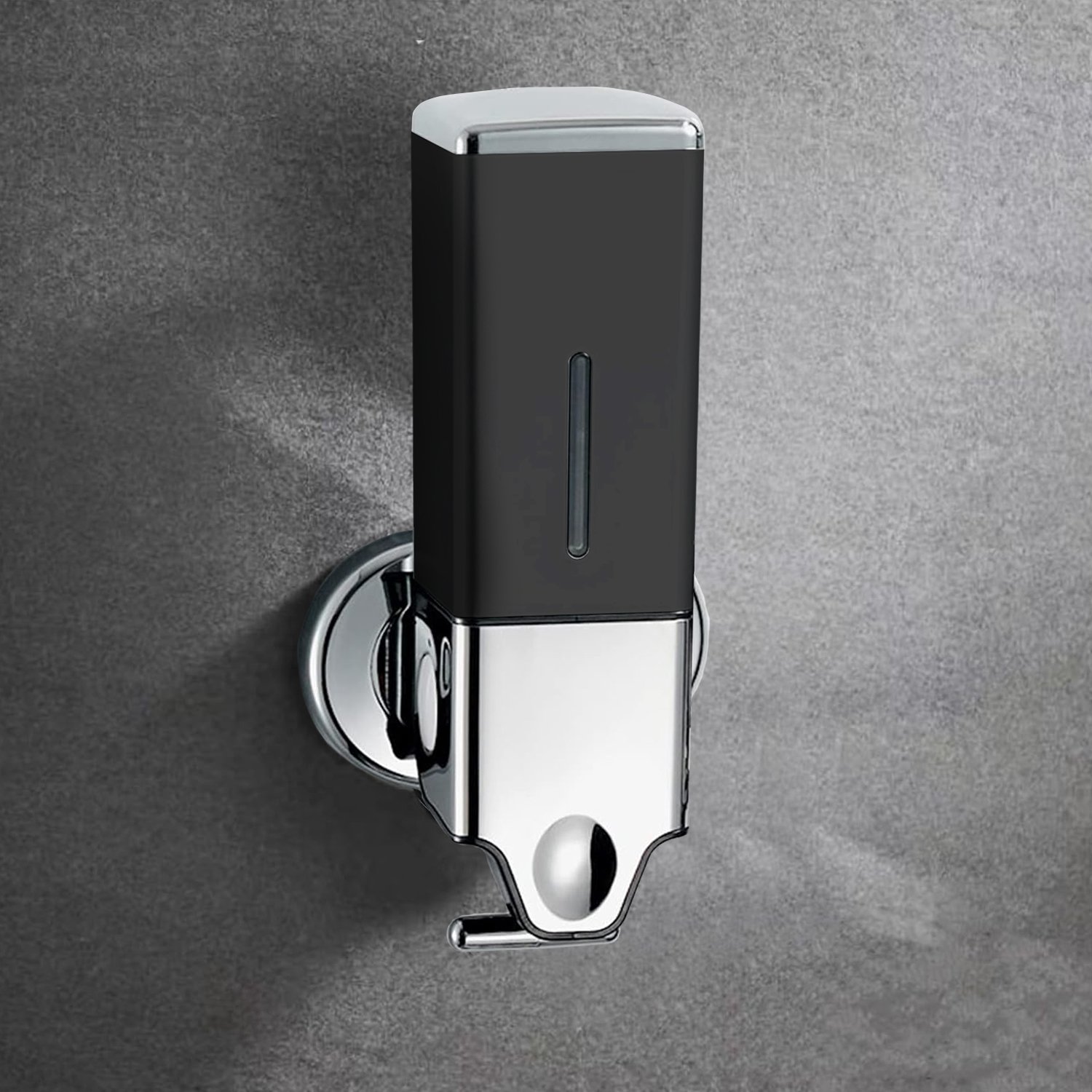 DISPENSER PARED CUADRADO NEGRO 500 ML