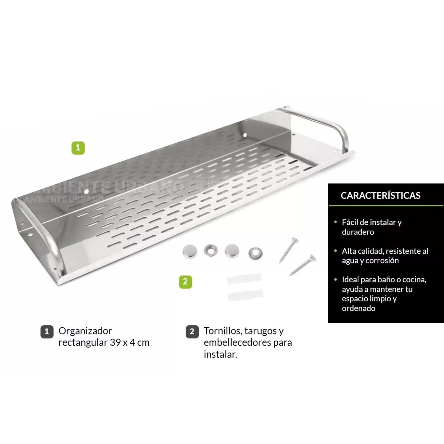 ESTANTE ORGANIZADOR DE ACERO INOXIDABLE - Imagen 3