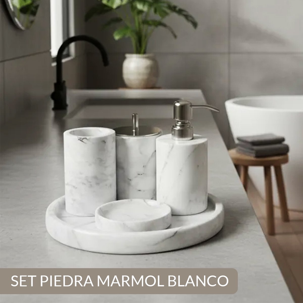 ALGODONERA DE MÁRMOL CARRARA NATURAL - Imagen 3